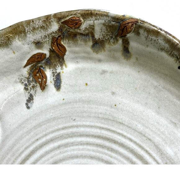 Donna Rowe Durango Pottery Vintage Large Oval Serving Platter Bowl Aspen Leaves - Picture 4 of 7